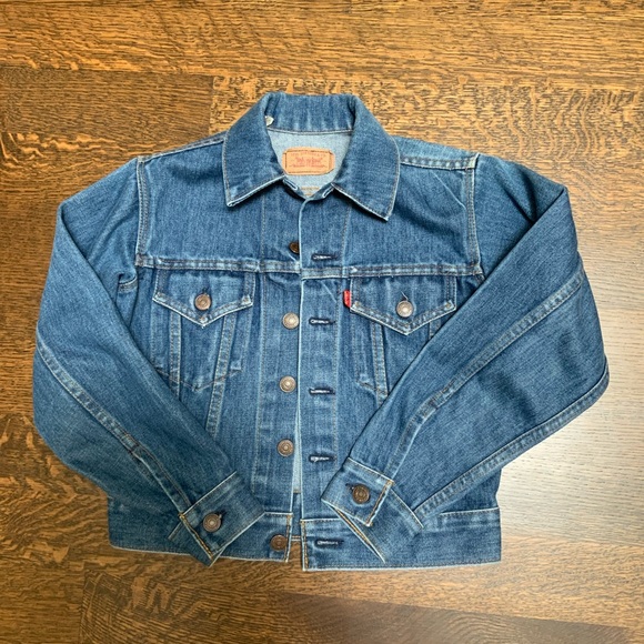 LEVI’S Classic Trucker Denim Jean Jacket Button Up Kids Youth Size 10 Unisex - Picture 10 of 15